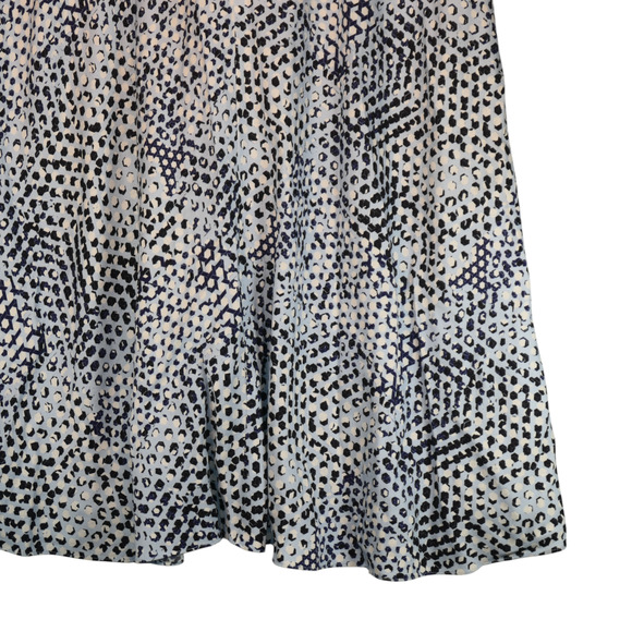 Classiques Entier Midi Dress Womens Size 12 Blue Abstract Artsy Silk Boho Classy - Picture 6 of 9